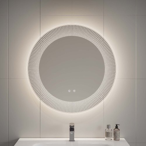 DP528-Y Round Frameless LED Bathroom Mirror