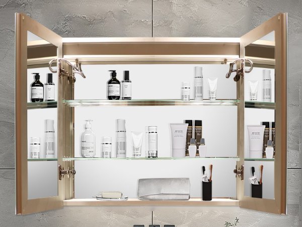 DP2A4-2-8070 Led Dual-Open Bathroom Medicine Cabinet video