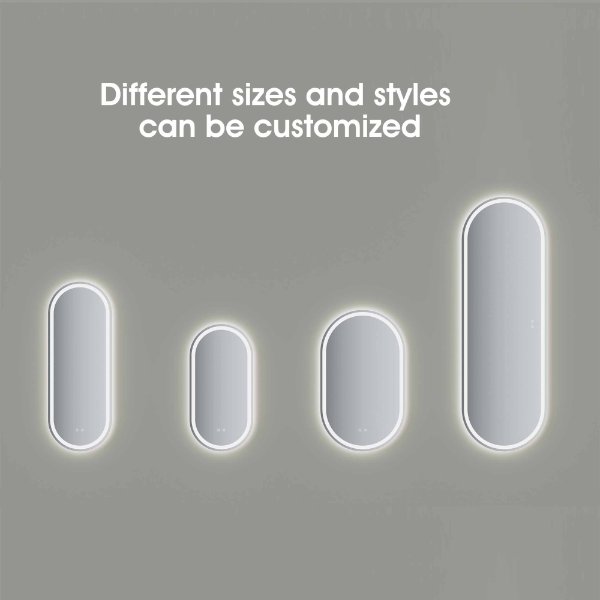 Your Bathroom with Customizable LED Oval Bathroom Mirrors