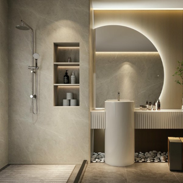 LED Half Moon Bathroom Mirror